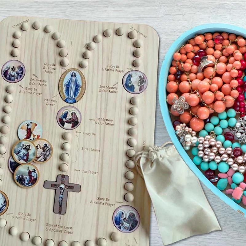 Wooden Rosary Beads Board With - Jewelry Making Board review and price
