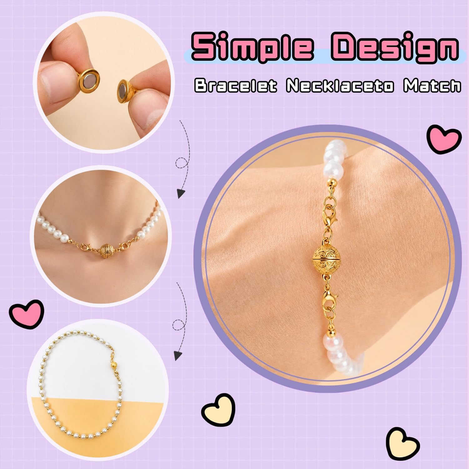 Magnetic Necklace Clasp with L - Lobster Clasp Silver review and price