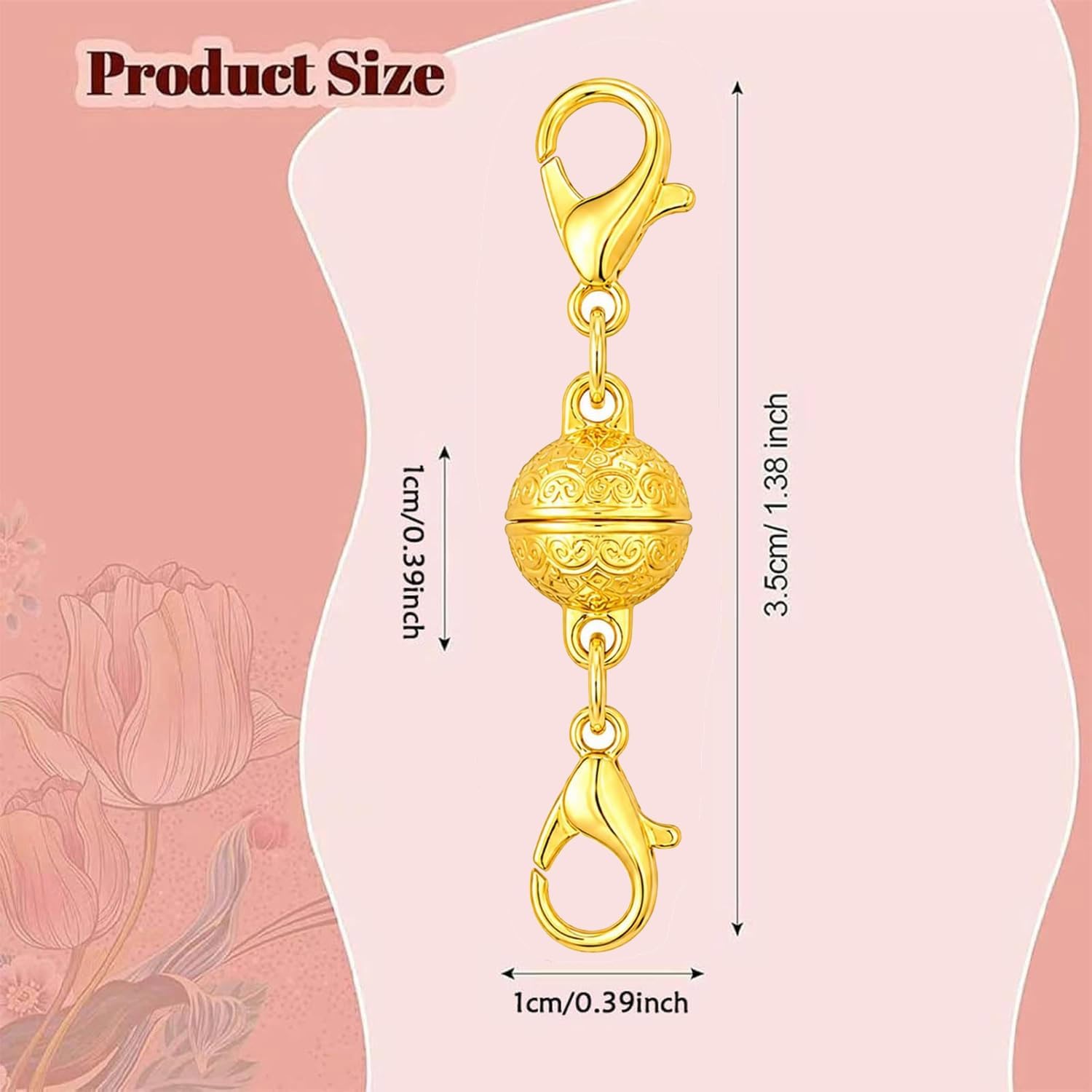Magnetic Necklace Clasp with L - Lobster Clasp Silver review and price